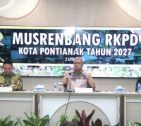 Sekda Kalbar Harisson membuka Musrenbang Pontianak 2027 di Aula SSA, Kamis (2/4/2026).