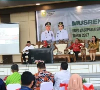 Wakil Gubernur Kalbar Krisantus Kurniawan membuka Musrenbang RKPD Kabupaten Sanggau Tahun 2027 di Hotel Harvey Sanggau, Kamis (12/3/2026).
