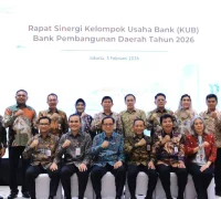 Kepala Eksekutif Pengawas Perbankan OJK Dian Ediana Rae saat pertemuan strategis bersama pimpinan BPD se-Indonesia di Jakarta.