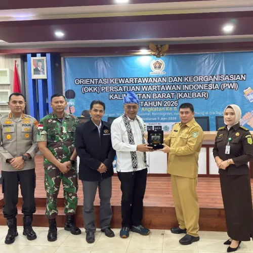 Pembukaan OKK PWI Kalbar Angkatan Ke-5 di Politeknik Negeri Pontianak yang dihadiri pengurus PWI dan Pemprov Kalbar.