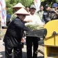 Wakil Bupati Kubu Raya Sukiryanto menghadiri panen raya serentak di Desa Arang Limbung, Kecamatan Sungai Raya.