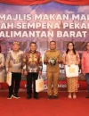 Wagub Kalbar Krisantus Kurniawan menghadiri jamuan bersama Delegasi Anak Borneo Semenanjung Malaysia di Pekan Gawai Dayak ke-40 di Hotel Kini Pontianak, Senin (18/5/2026).