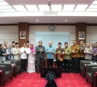 Sekda Kalbar Harisson bersama Bank Indonesia Kalbar dalam agenda Coffee Morning penguatan ekonomi syariah di Kantor Perwakilan Bank Indonesia Kalbar, Jumat (22/5/2026)