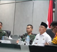Gubernur Kalbar Ria Norsan mengikuti evaluasi penanganan karhutla Kalbar.