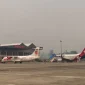 Kabut asap akibat karhutla mengganggu jarak pandang dan operasional penerbangan di sejumlah Bandara. (Foto: Kemenhub)