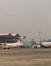 Kabut asap akibat karhutla mengganggu jarak pandang dan operasional penerbangan di sejumlah Bandara. (Foto: Kemenhub)