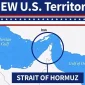 Donald Trump mengunggah peta Selat Hormuz yang ditandai sebagai wilayah Amerika Serikat.