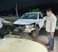 Kondisi kendaraan setelah kecelakaan di Boyan Tanjung.