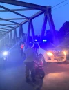 Petugas Polres Melawi membubarkan aksi balap liar di kawasan Jembatan Melawi II Kabupaten Melawi.