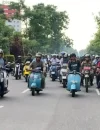 Wakil Gubernur Kalimantan Barat Krisantus Kurniawan bersama komunitas skuter dalam kegiatan Pontianak MODS May Day 2026 di Pontianak.