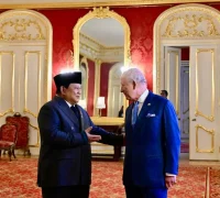 Presiden Prabowo Subianto bertemu Raja Charles III dalam pertemuan bilateral di London. (BPMI Setpres/Muchlis Jr)