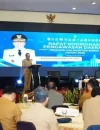 Wakil Gubernur Kalimantan Barat Krisantus Kurniawan membuka Rakorwasda 2026 di Hotel Aston Pontianak.