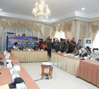 Rapat koordinasi penanganan karhutla di Pontianak, Kalbar, Jumat (4/9/2026).