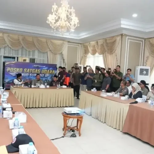Rapat koordinasi penanganan karhutla di Pontianak, Kalbar, Jumat (4/9/2026).