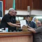 Sekda Kalbar Harisson menghadiri Rapat Paripurna DPRD Kalbar membahas Raperda Perubahan Pajak dan Retribusi Daerah.