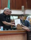 Sekda Kalbar Harisson menghadiri Rapat Paripurna DPRD Kalbar membahas Raperda Perubahan Pajak dan Retribusi Daerah.
