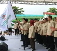 Ria Norsan resmi dilantik sebagai Ketua DPD HKTI Kalbar oleh Wamentan RI Sudaryono di Pontianak.