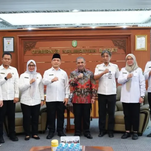 Gubernur Kalbar Ria Norsan menerima kunjungan Kepala Kanwil ATR/BPN Kalbar Nurhadi Putra di Pontianak.