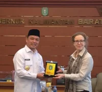 Ria Norsan bertemu Laurel Miller bahas peningkatan IPM Kalbar, (8/4/2026).