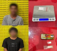 Dua pemuda di Manis Mata Ketapang diamankan polisi dengan barang bukti sabu 2 gram. (Res-Ketapang)