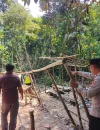 Polisi membongkar arena sabung ayam yang digunakan untuk perjudian di Kapuas Hulu.
