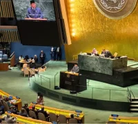 Presiden Prabowo Subianto berpidato di forum PBB dukung pengakuan Palestina Presiden Prabowo Subianto berpidato di forum PBB dukung pengakuan Palestina. (BPMI Setpres)