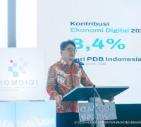 Plt. Direktur Pengembangan Ekosistem Digital Kemkomdigi Sonny Hendra Sudaryana dalam konferensi pers HUB.ID Summit 2025 di Jakarta Plt. Direktur Pengembangan Ekosistem Digital Kemkomdigi Sonny Hendra Sudaryana dalam konferensi pers HUB.ID Summit 2025 di Jakarta. (Komdigi)
