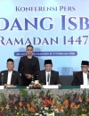 Menteri Agama Nasaruddin Umar mengumumkan hasil Sidang Isbat 1 Ramadan 1447 H yang digelar di Hotel Borobudur Jakarta, Selasa (17/2/2026) malam.