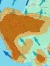 Pantauan ASMC menunjukkan sebaran hotspot dan kabut asap dari Kalimantan Barat menuju Sarawak.