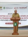 Sekretaris Daerah Kalimantan Barat Harisson saat membuka asistensi SAKIP dan Zona Integritas di Kantor BPSDM Kalbar, Pontianak.