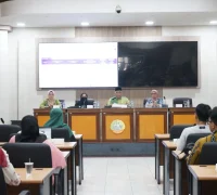 Sekda Pontianak Amirullah saat rapat koordinasi kampanye antikorupsi di Aula Rohana Muthalib Bapperida Pontianak, Jumat (25/9/2026).
