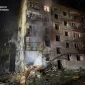 Serangan rudal dan drone Rusia menghantam Kyiv, Ukraina.