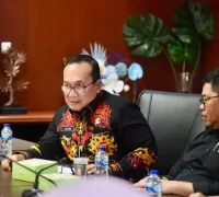 Bupati Sujiwo saat melakukan kunjungan kerja ke Kementerian Agraria dan Tata Ruang/Badan Pertanahan Nasional terkait sinkronisasi data sawah Kubu Raya.