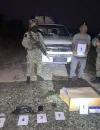 Tentara Darat Malaysia menyita ribuan slop rokok merek ERA dan mobil Isuzu D-Max dalam operasi pencegahan penyelundupan di Serikin. (Foto: Divisyen Pertama Infantri Malaysia)