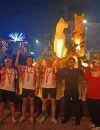Tiga pelari Pontianak dari Uber Running Crew finis di Kuching setelah menempuh jarak 354,37 kilometer. (Foto: instagram.com/uber_running_crew_)