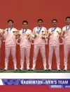 Tim bulu tangkis beregu putra Indonesia meraih emas pertama Asian Games 2026. (Foto: instagram.com/badmintalk_com)