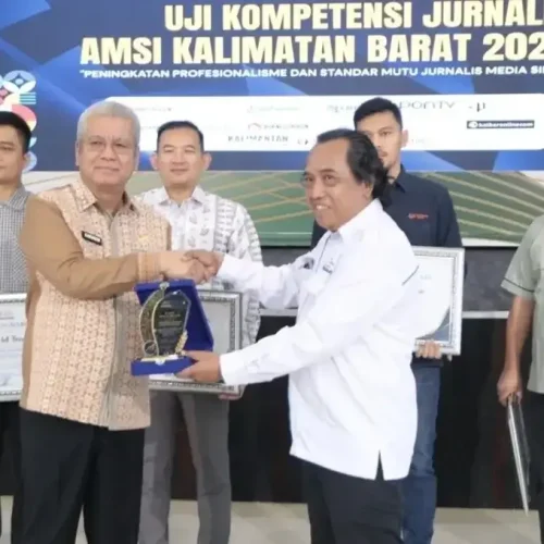 Sekda Kalbar Harisson membuka UKJ AMSI Kalbar 2026 di Pendopo Gubernur Kalimantan Barat, Pontianak.