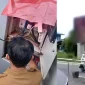 Videotron Pemkab Melawi di Bundaran Nanga Pinoh yang diduga diretas.