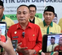 Krisantus Kurniawan usai membuka KPM Pemuda Katolik di Pontianak dan menyampaikan pesan toleransi.