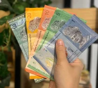 Pecahan uang ringgit Malaysia. Pecahan uang ringgit Malaysia.