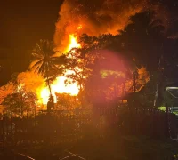 WhatsApp Image 2025-10-12 at 20.33.14 Kondisi rumah adat Bidayuh di Kampung Budaya Sarawak terbakar pada malam hari
