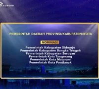 Pengumuman nominasi kategori media sosial Anugerah Media Humas yang digelar Kementerian Komdigi.
