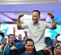 Daud Yordan saat terpilih sebagai Ketua KONI Kalbar dalam Musorprov di Pontianak