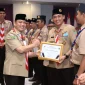 Gubernur Kalimantan Barat Ria Norsan memberikan sambutan pada Musyawarah Daerah Gerakan Pramuka Kalbar 2025 di Pontianak.