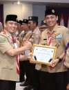 Gubernur Kalimantan Barat Ria Norsan memberikan sambutan pada Musyawarah Daerah Gerakan Pramuka Kalbar 2025 di Pontianak.