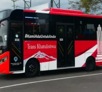 Ilustrasi bus dengan skema BTS yang akan menjadi angkutan umum massal di Kota Pontianak.