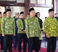 Ketua DMI Jusuf Kalla menghadiri pelantikan Pengurus DMI Provinsi Kalbar di Pendopo Gubernur Kalbar.