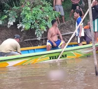 Penemuan mayat bayi laki-laki di aliran sungai wilayah Kecamatan Batu Ampar, Kabupaten Kubu Raya, Kalimantan Barat, (28/1/2026).