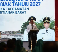 Wali Kota Pontianak Edi Rusdi Kamtono membuka Musrenbang RKPD Tingkat Kecamatan Pontianak Barat 2027.