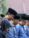 Para ASN di lingkungan Pemerintah Kota Pontianak saat mengikuti apel.